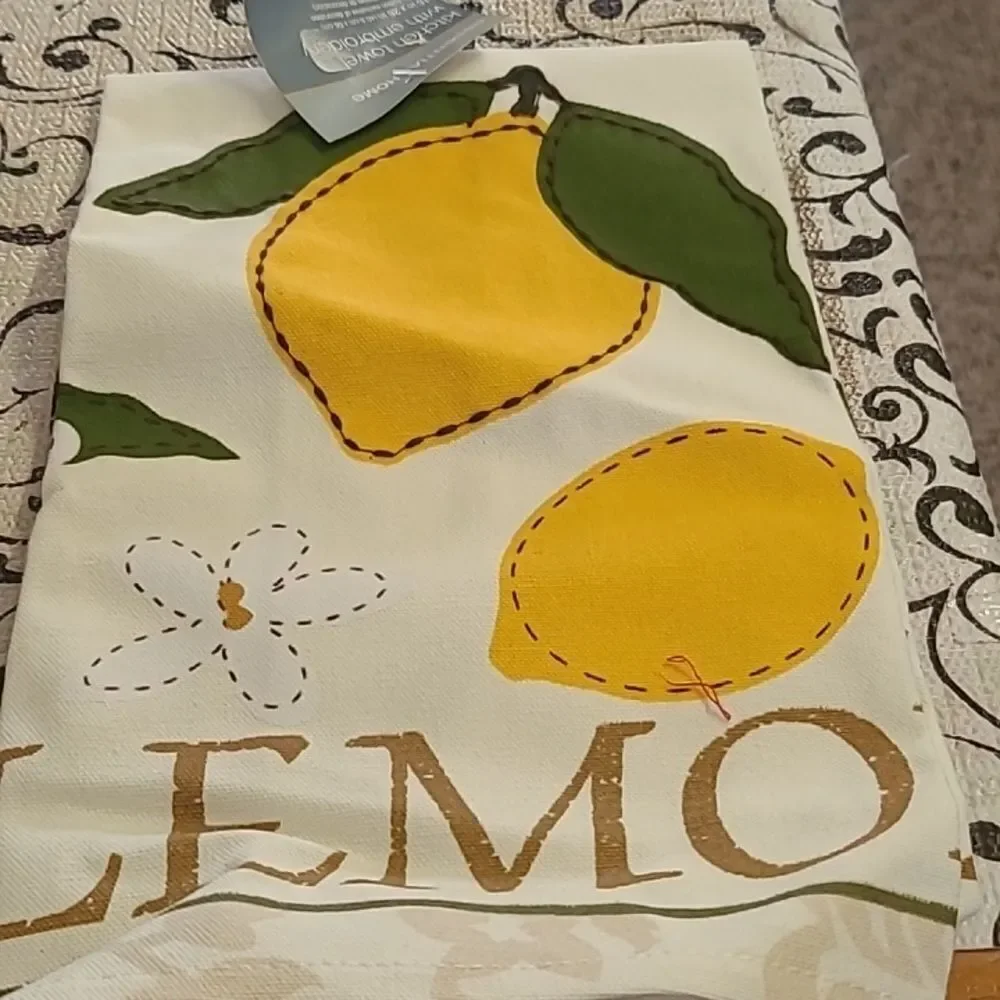 Lemon Print Kitchen Towels